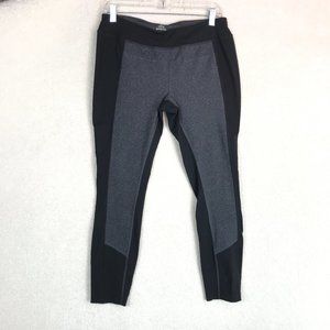 PrAna Gabi Athletic Workout Leggings Womens Large Black Gray Yoga Athleisure